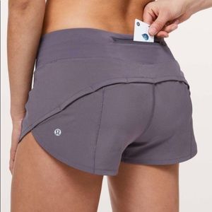Lululemon Speed Up Short 2.5” Graphite Purple - Size 4